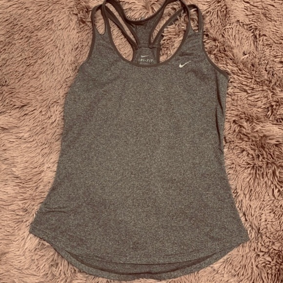 Nike Tops - Nike Dri Fit Brown Tank Top